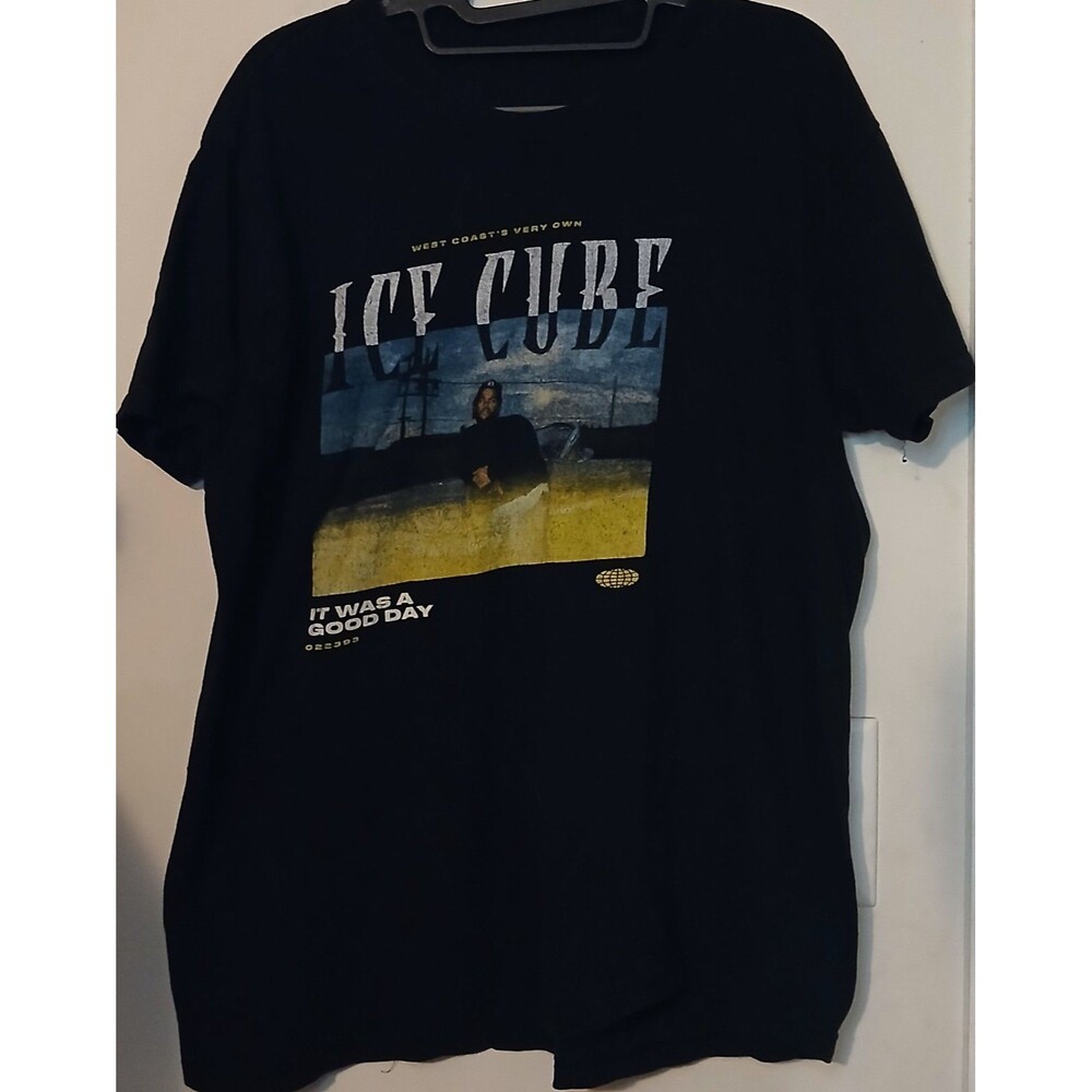 Ice Cube It Was A Good Day Graphic T Shirt Mens L XL Black Hip Hop Rap Tee